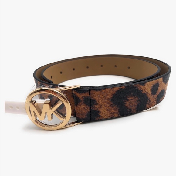Michael Kors Animal Print Belt with‎ Gold Buckle Size Small main image 6